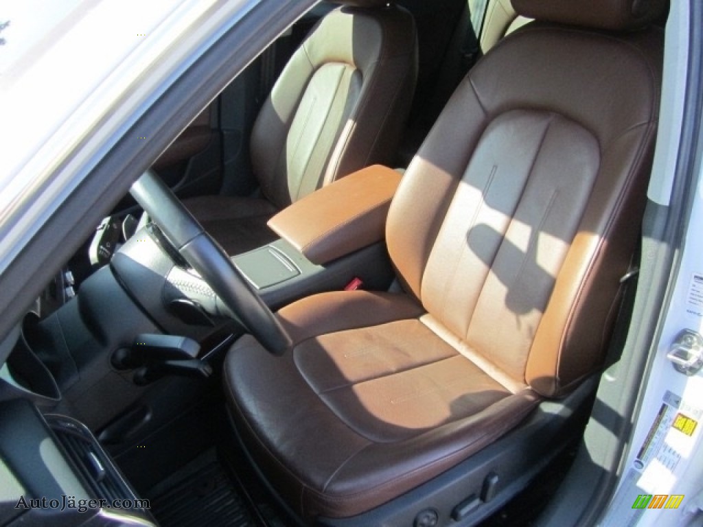 2015 A6 2.0T Premium Plus quattro Sedan - Ibis White / Nougat Brown photo #19