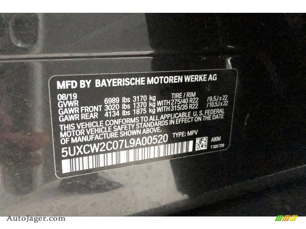 2020 X7 xDrive40i - Arctic Grey Metallic / Black photo #11