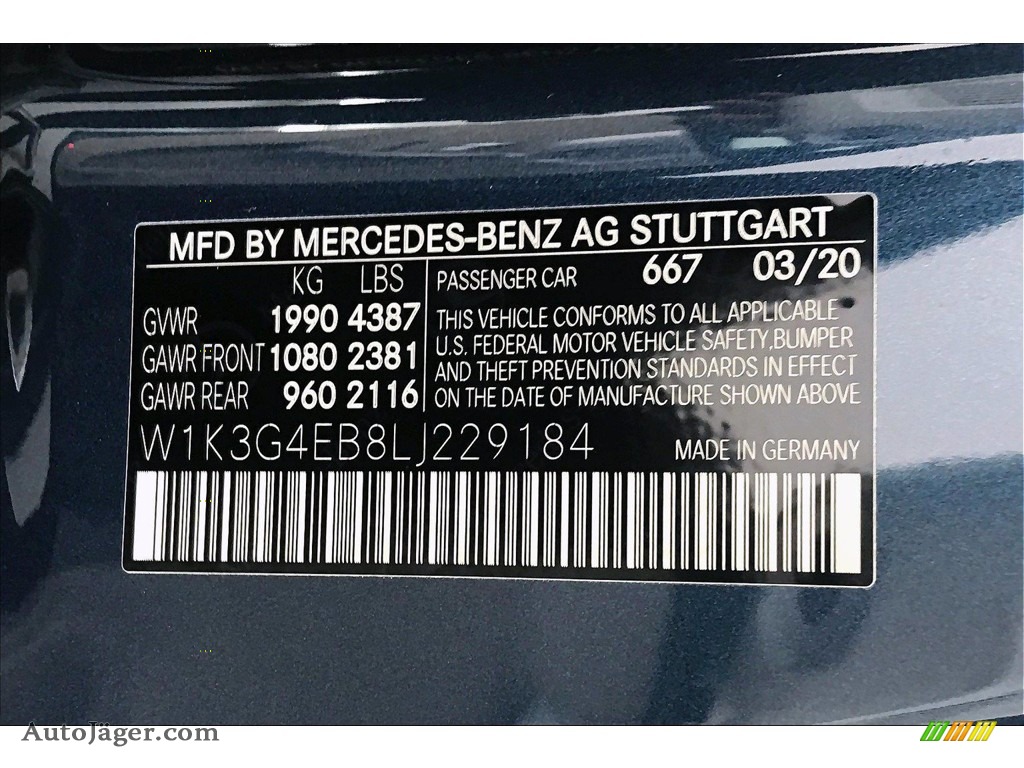 2020 A 220 Sedan - Denim Blue Metallic / Macchiato Beige photo #11