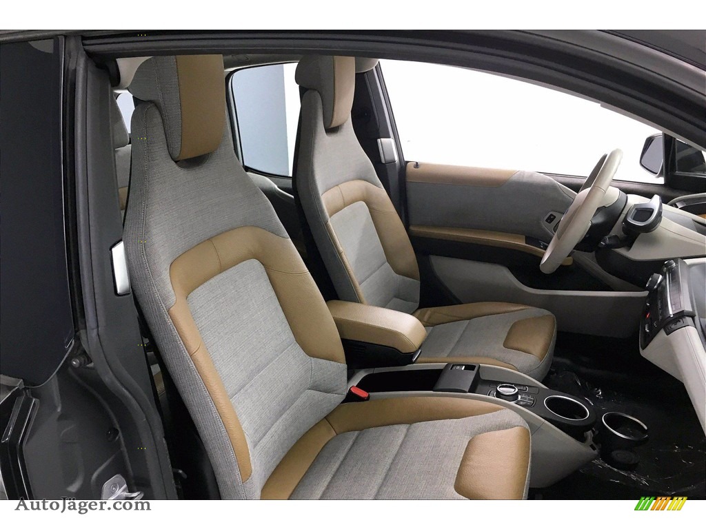 2017 i3 with Range Extender - Fluid Black / Giga Cassia Natural Leather/Carum Spice Grey Wool Cloth photo #6