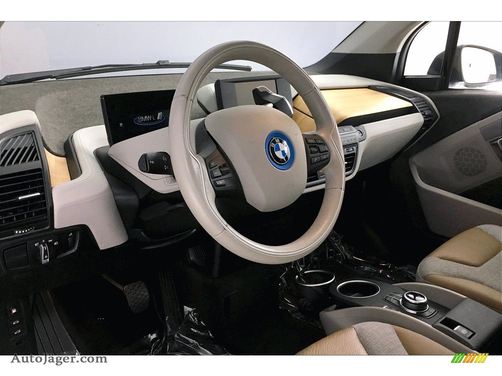 2017 i3 with Range Extender - Fluid Black / Giga Cassia Natural Leather/Carum Spice Grey Wool Cloth photo #21