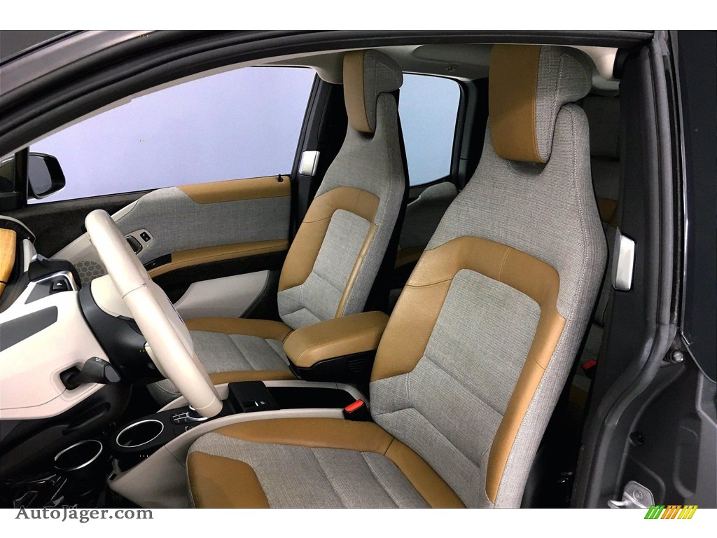 2017 i3 with Range Extender - Fluid Black / Giga Cassia Natural Leather/Carum Spice Grey Wool Cloth photo #28