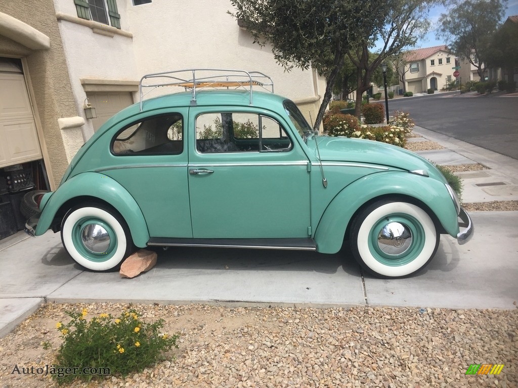 Teal / White/Green Mint Volkswagen Beetle Coupe