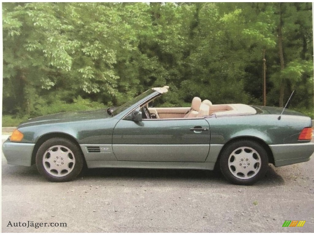 1993 SL 600 Roadster - Brilliant Emerald Pearl / Parchment photo #5