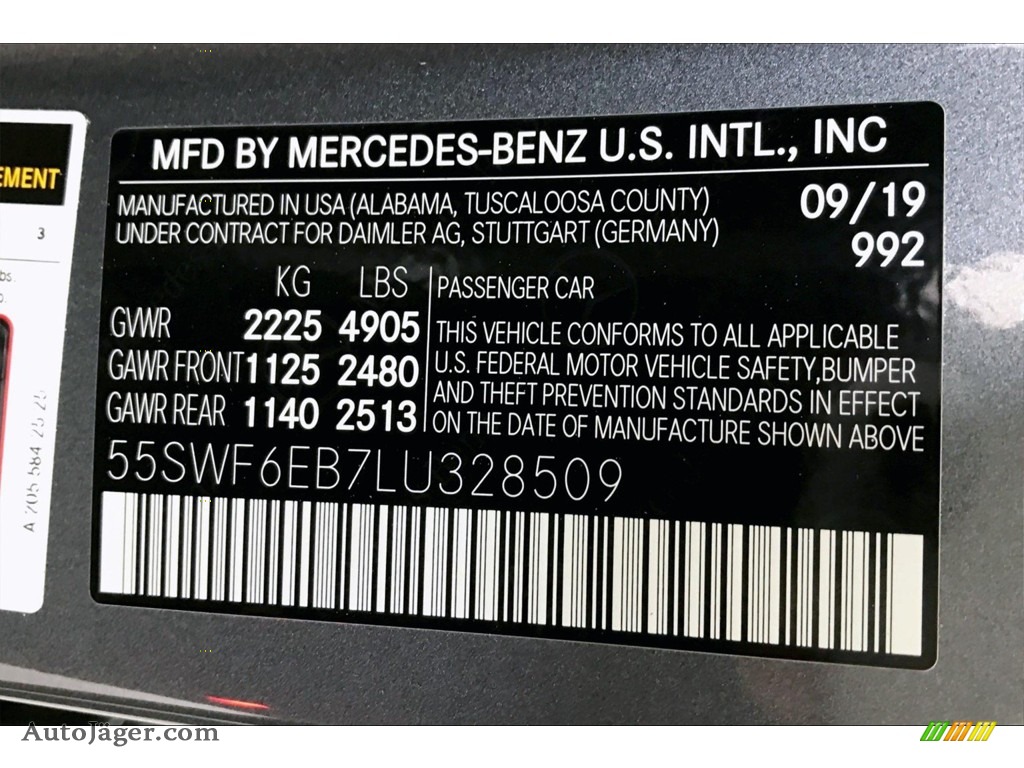 2020 C AMG 43 4Matic Sedan - Selenite Grey Metallic / Cranberry Red/Black photo #11