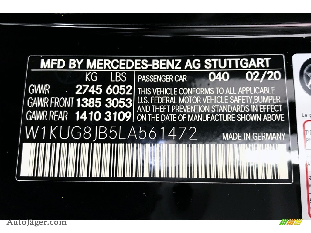 2020 S 63 AMG 4Matic Sedan - Black / Black photo #11