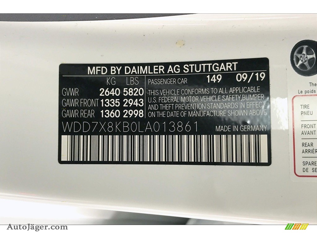 2020 AMG GT 63 S - Polar White / Black photo #24
