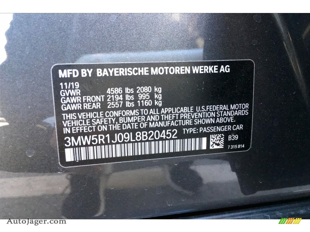 2020 3 Series 330i Sedan - Mineral Grey Metallic / Black photo #11