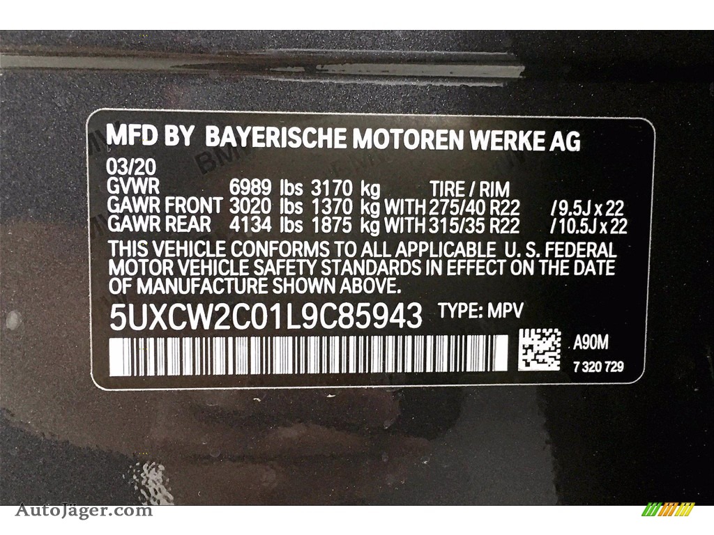 2020 X7 xDrive40i - Dark Graphite Metallic / Black photo #18