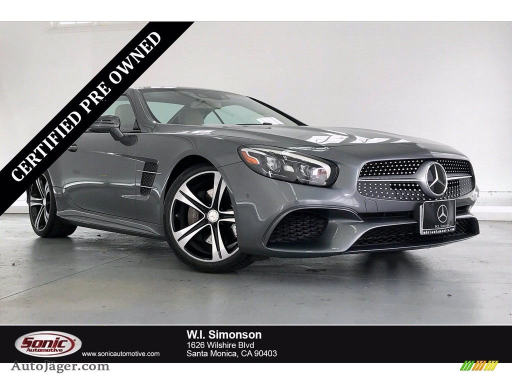 2017 SL 450 Roadster - Selenite Grey Metallic / Ginger Beige/Espresso Brown photo #1