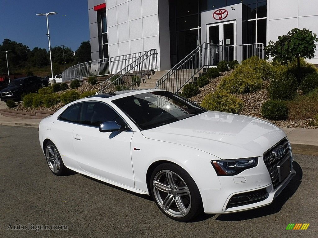 Ibis White / Black Audi S5 3.0T Premium Plus quattro Coupe