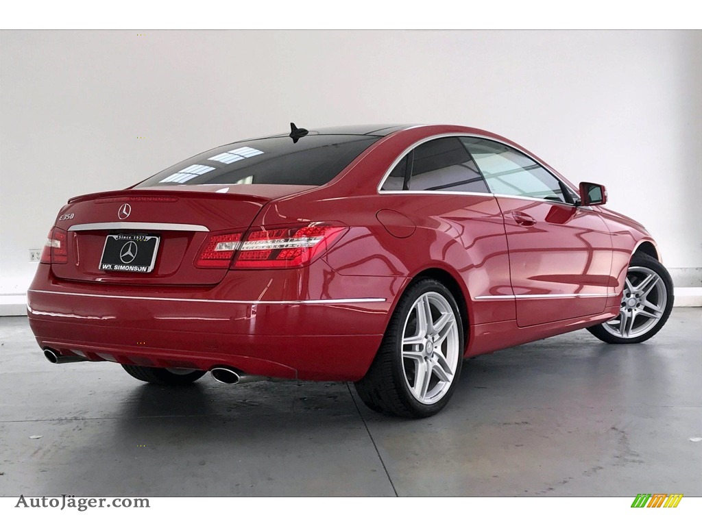 2013 E 350 Coupe - Mars Red / Natural Beige/Black photo #16