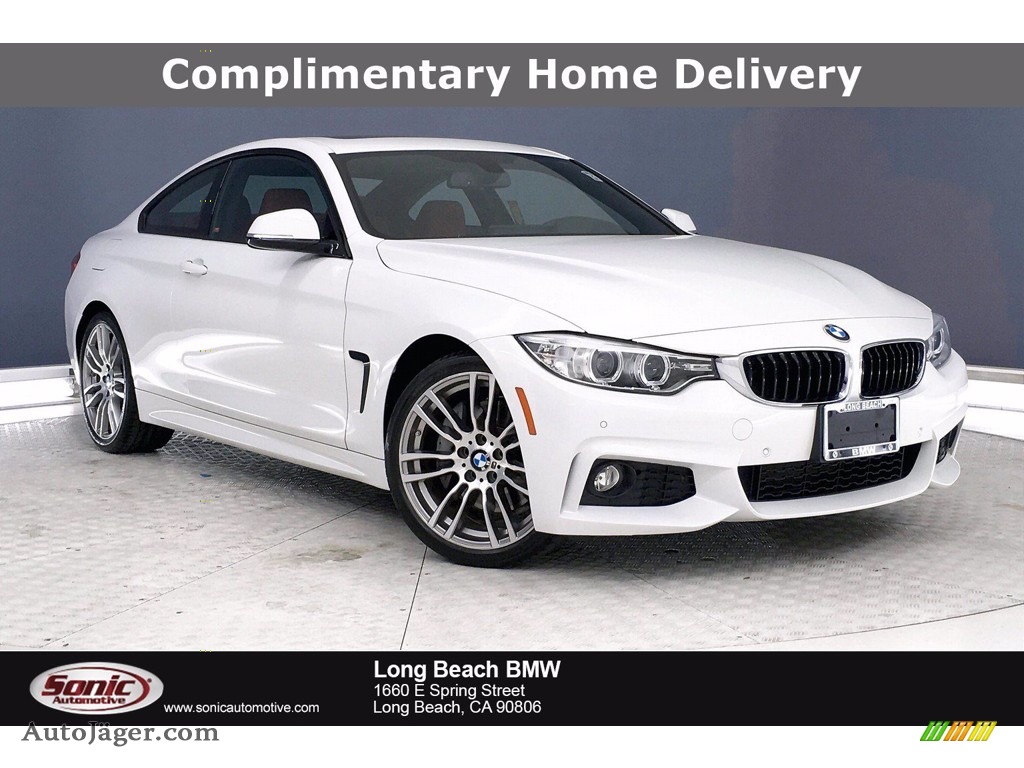 2017 4 Series 430i Coupe - Alpine White / Coral Red photo #1