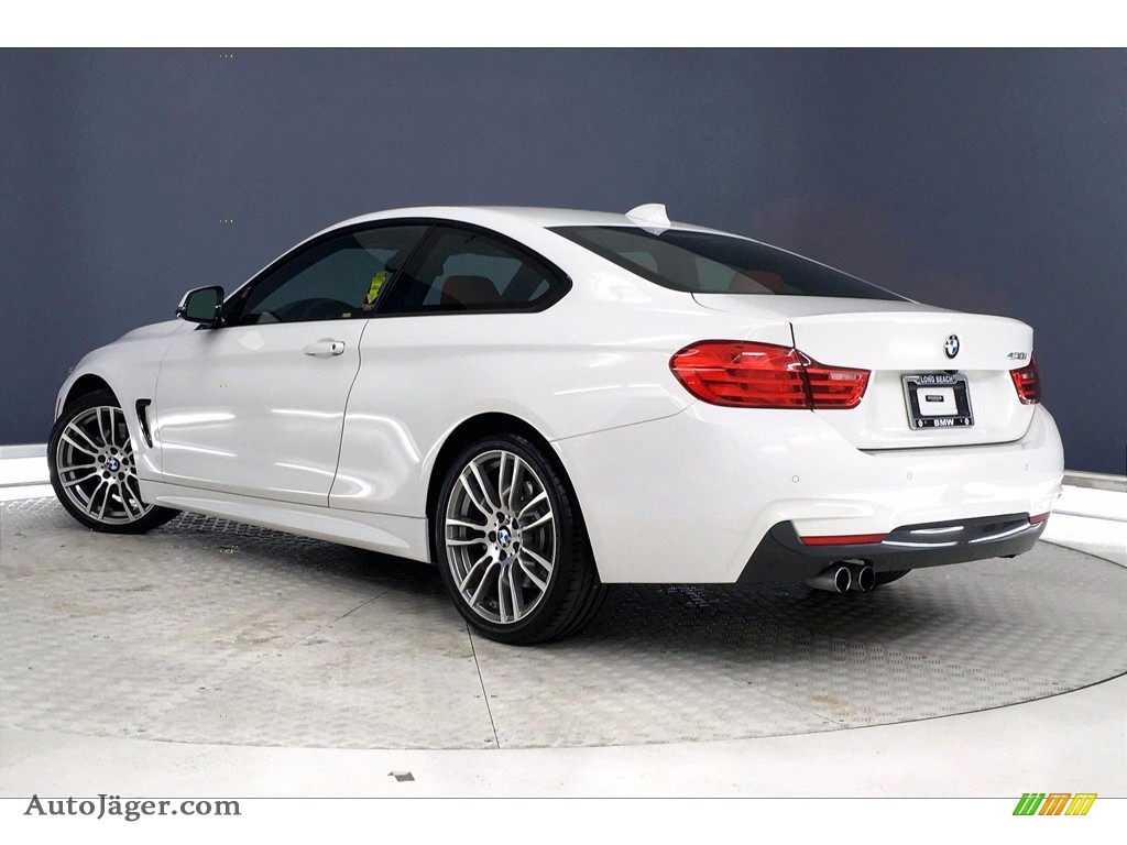 2017 4 Series 430i Coupe - Alpine White / Coral Red photo #10