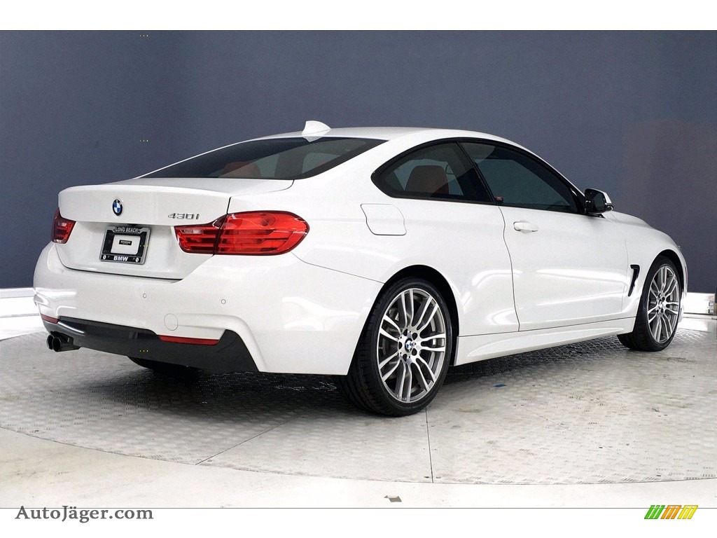 2017 4 Series 430i Coupe - Alpine White / Coral Red photo #13