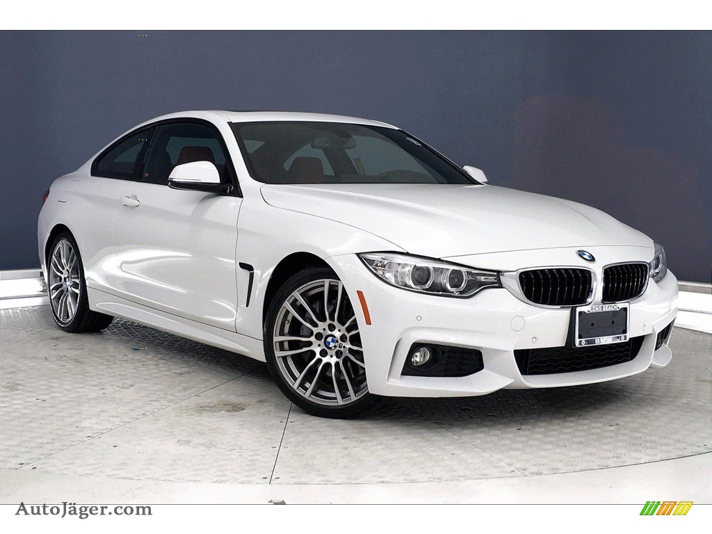2017 4 Series 430i Coupe - Alpine White / Coral Red photo #36