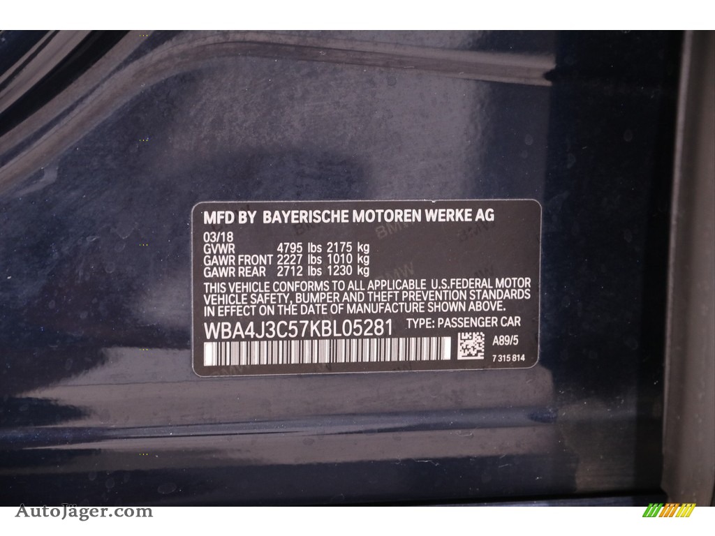 2019 4 Series 430i xDrive Gran Coupe - Imperial Blue Metallic / Black photo #20