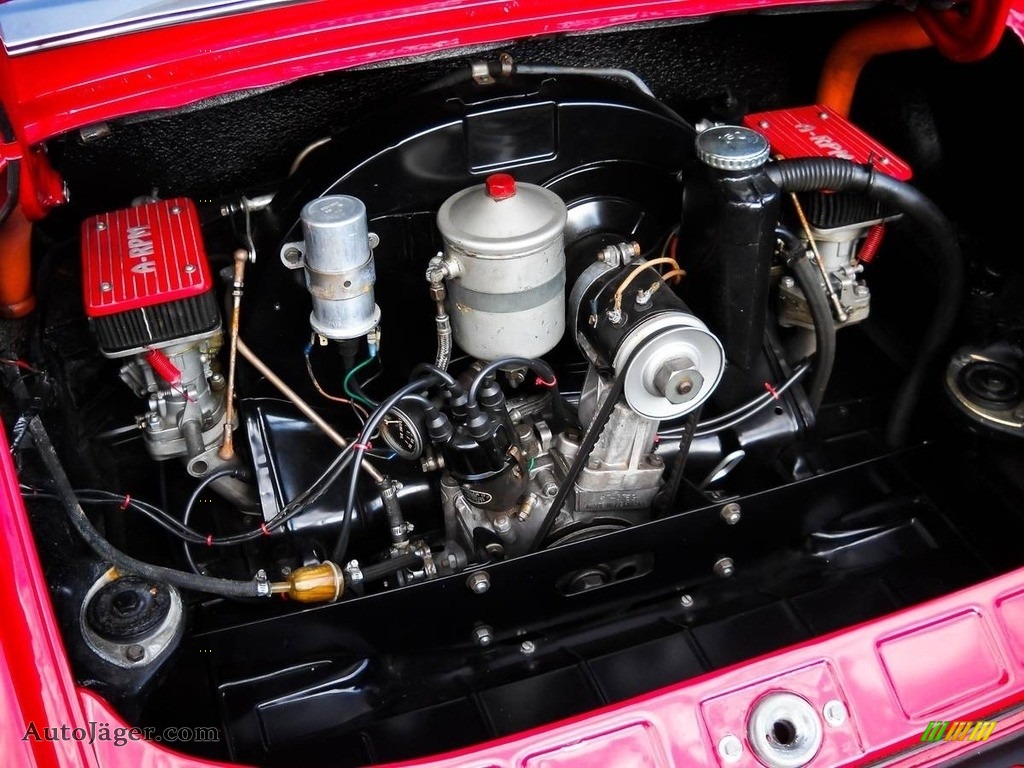 1966 912 Karmann Coupe - Polo Red / Black photo #16