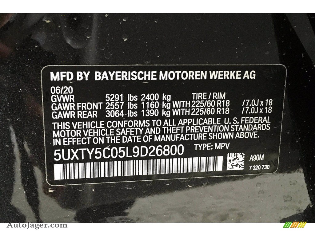 2020 X3 xDrive30i - Dark Graphite Metallic / Black photo #18