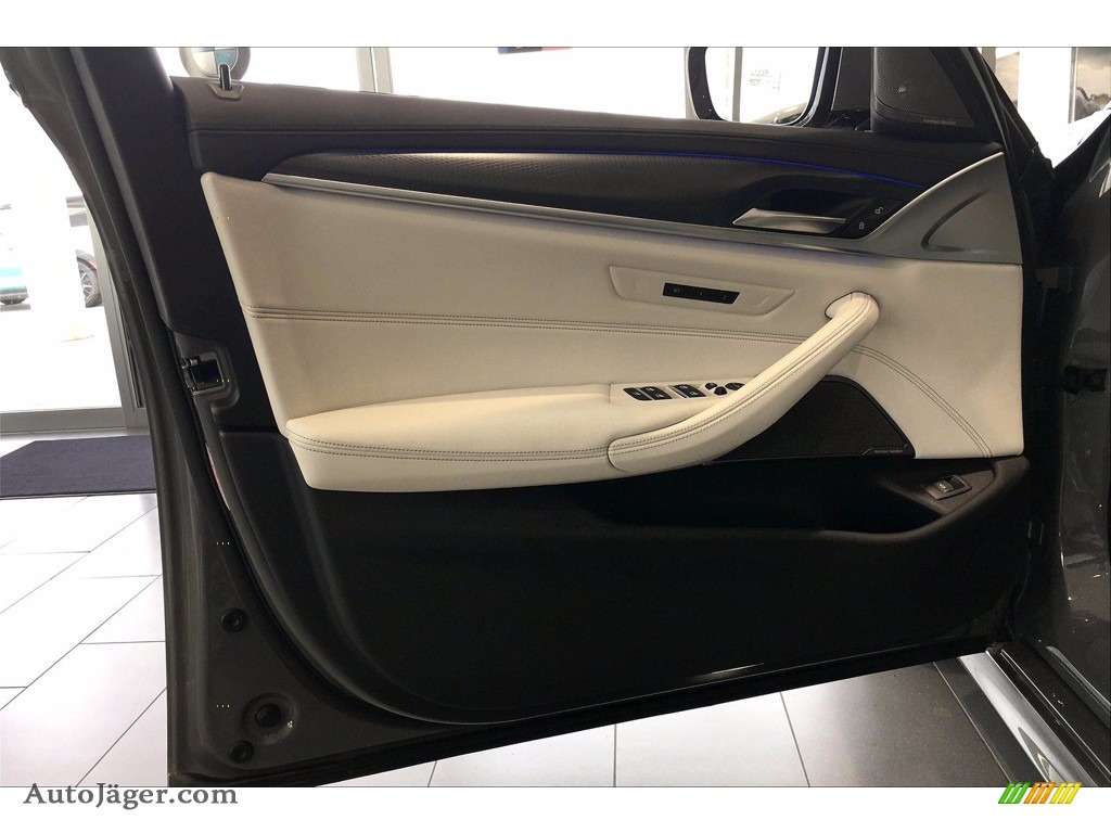 2021 5 Series M550i xDrive Sedan - Bernina Gray Amber Effect / Ivory White photo #13