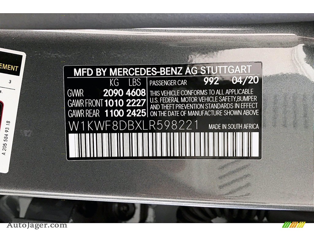2020 C 300 Sedan - Selenite Grey Metallic / Black photo #11