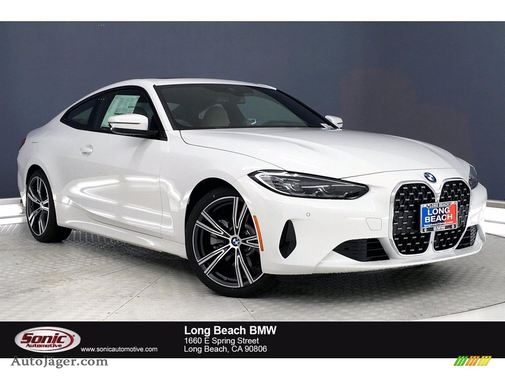 2021 4 Series 430i Coupe - Alpine White / Canberra Beige photo #1