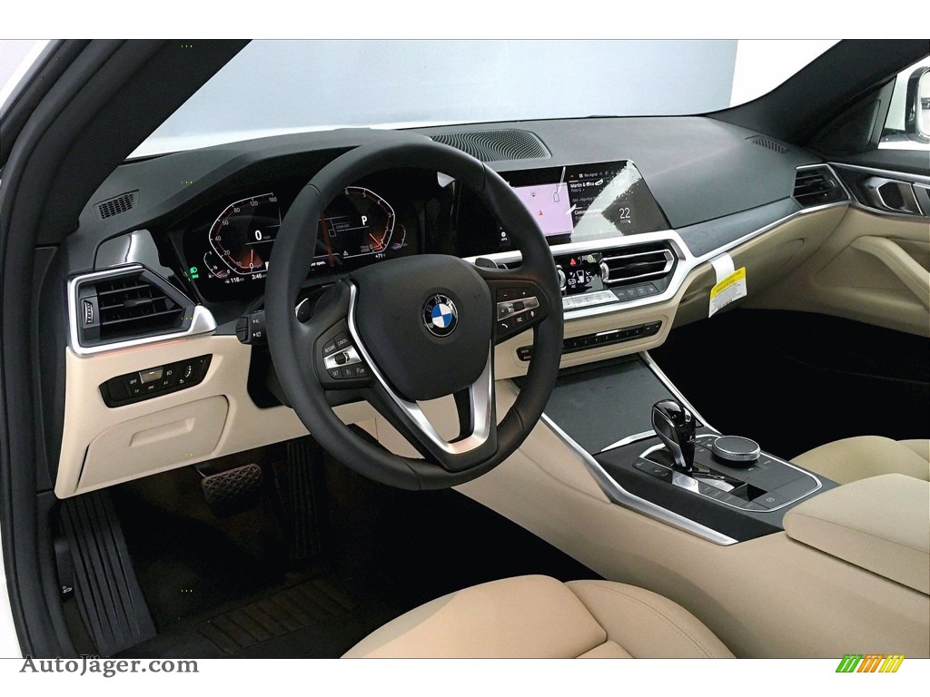 2021 4 Series 430i Coupe - Alpine White / Canberra Beige photo #7