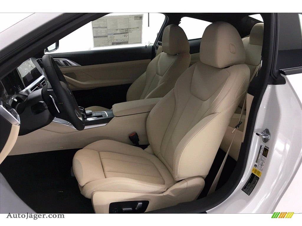 2021 4 Series 430i Coupe - Alpine White / Canberra Beige photo #9