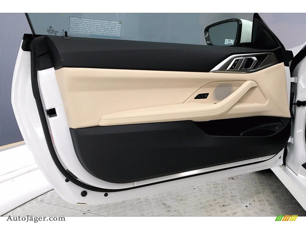 2021 4 Series 430i Coupe - Alpine White / Canberra Beige photo #13