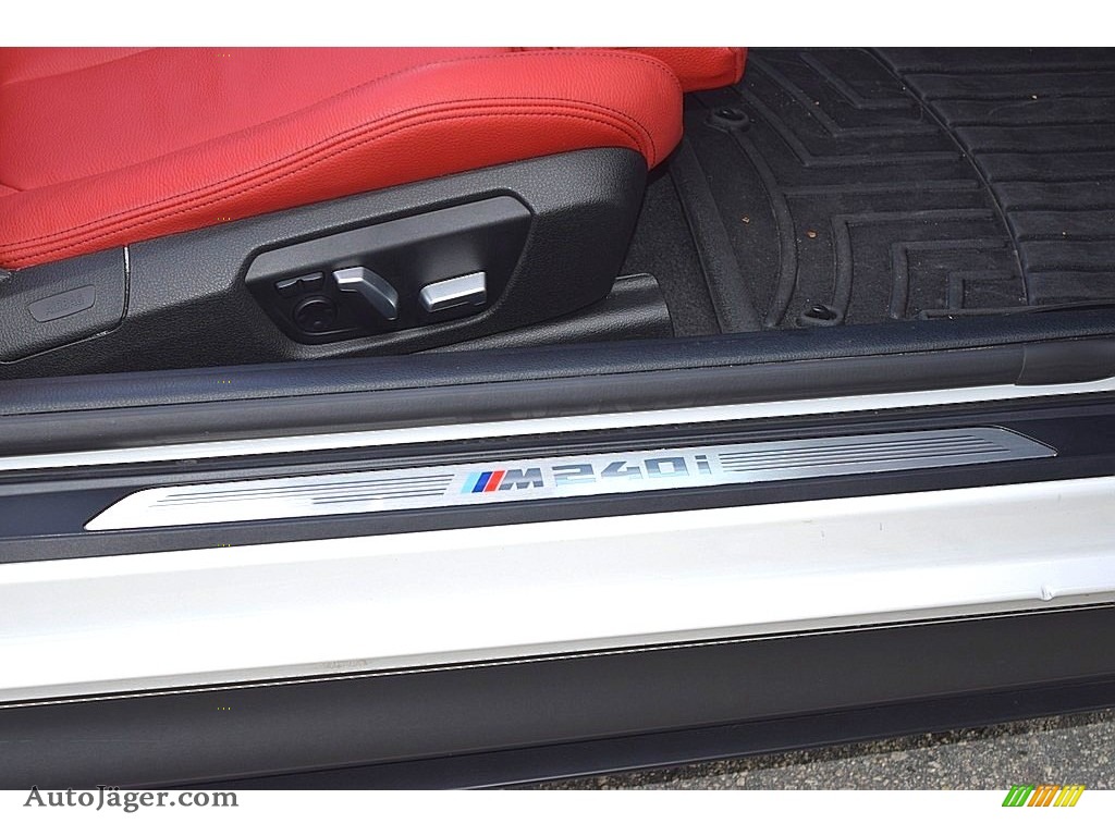 2019 2 Series M240i Convertible - Mineral White Metallic / Coral Red photo #55