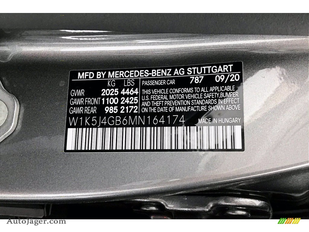 2021 CLA 250 Coupe - Mountain Gray Metallic / Black photo #11