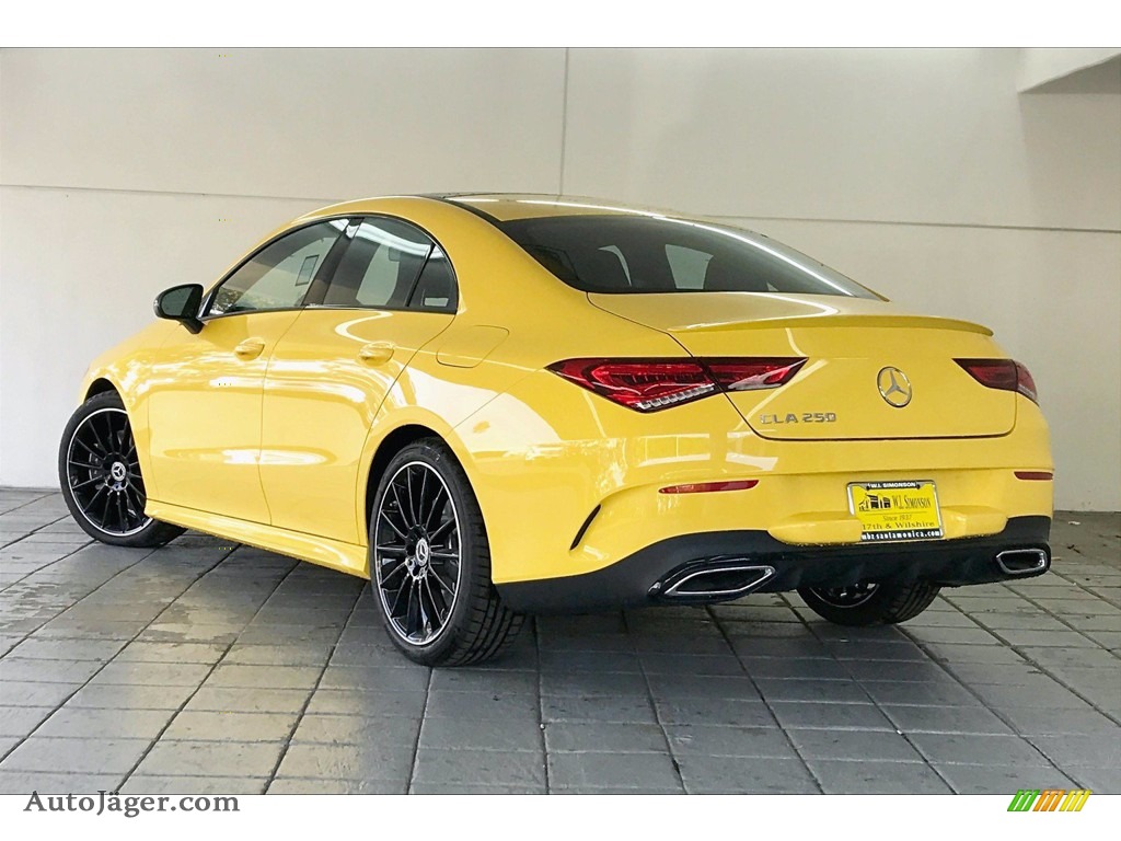 2020 CLA 250 Coupe - Sun Yellow / Black photo #2