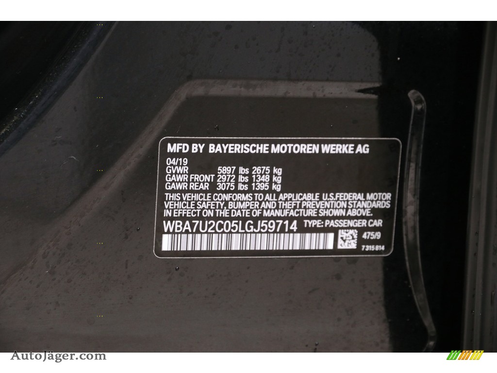 2020 7 Series 750i xDrive Sedan - Black Sapphire Metallic / Ivory White/Black photo #27