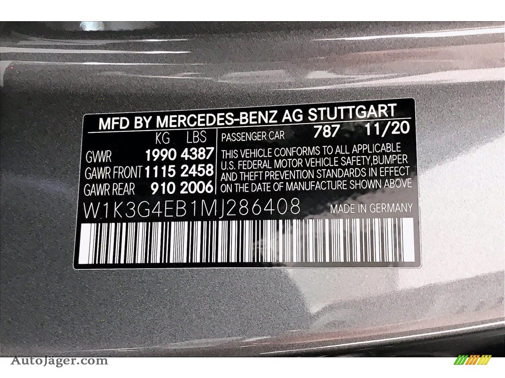 2021 A 220 Sedan - Mountain Grey Metallic / Black/DINAMICA w/Red Stitching photo #10