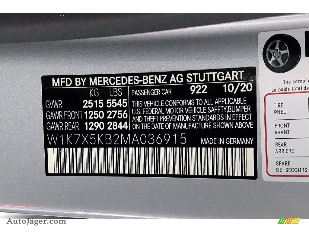 2021 AMG GT 43 - Cirrus Silver Metallic / Magma Gray/Black photo #10