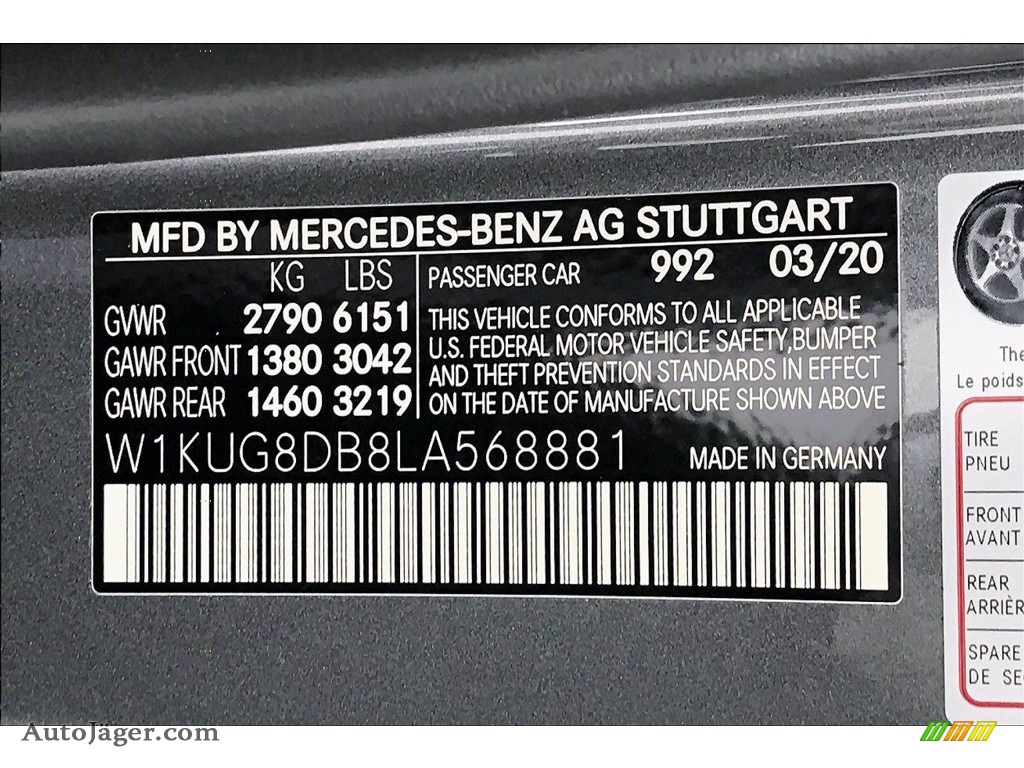 2020 S 560 Sedan - Selenite Grey Metallic / Black photo #10