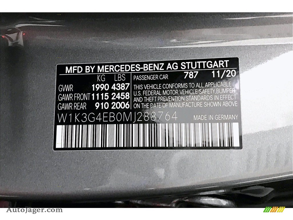 2021 A 220 Sedan - Mountain Grey Metallic / Black/DINAMICA w/Red Stitching photo #10