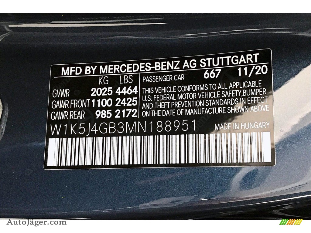 2021 CLA 250 Coupe - Denim Blue Metallic / Black photo #10