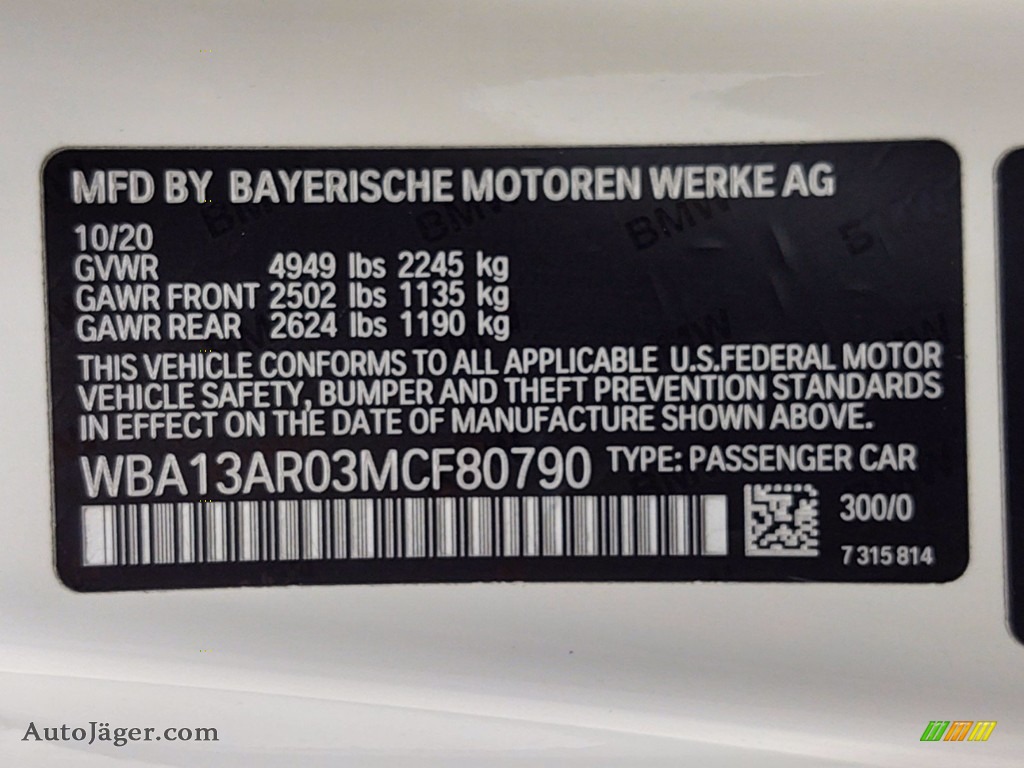2021 4 Series M440i xDrive Coupe - Alpine White / Black photo #25