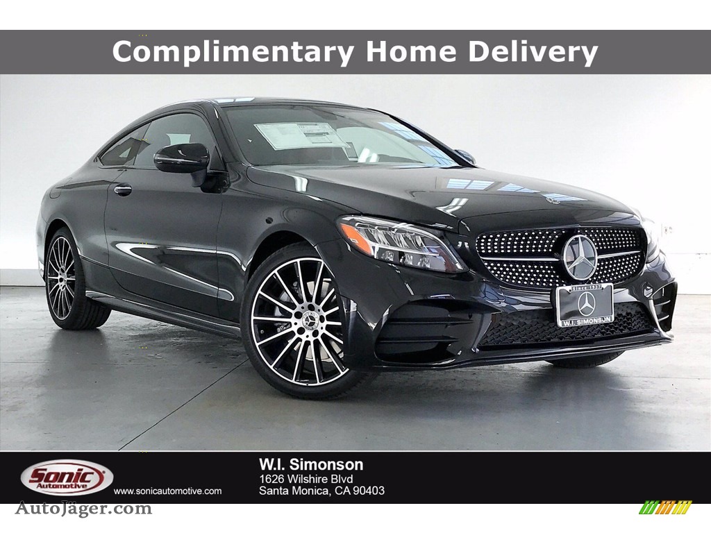 2021 C 300 Coupe - Black / Cranberry Red photo #1
