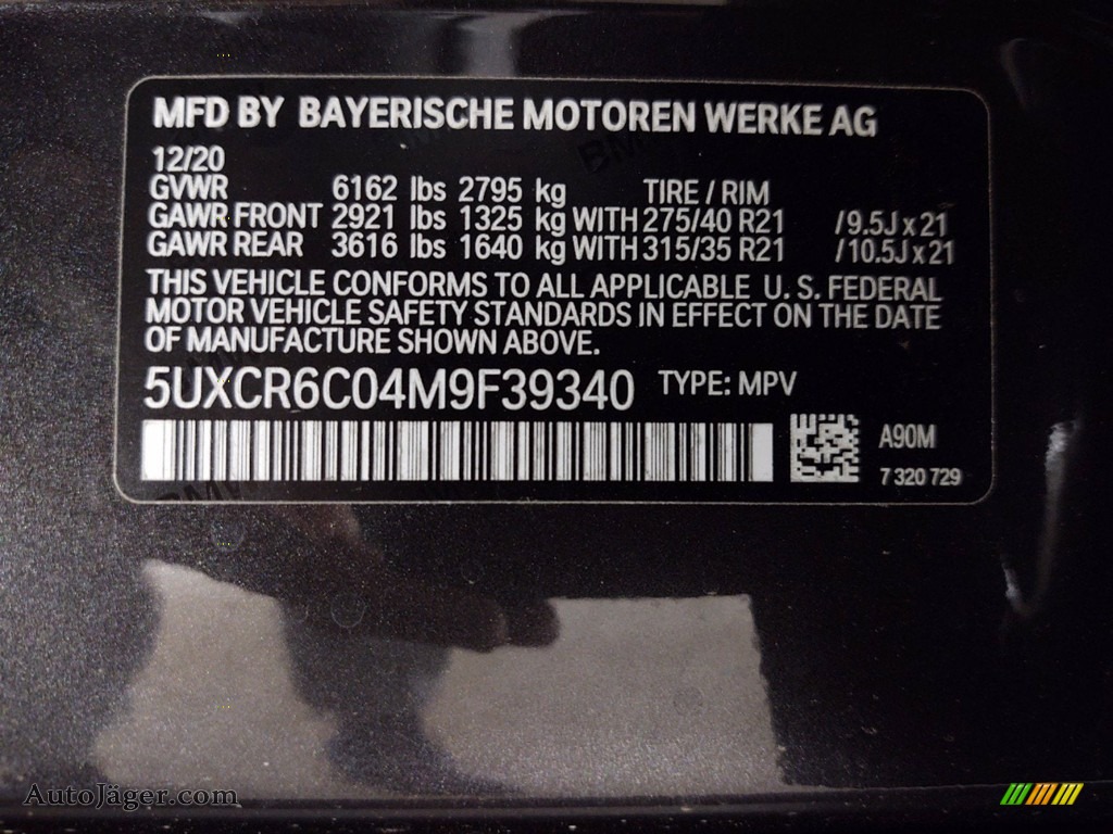 2021 X5 xDrive40i - Dark Graphite Metallic / Black photo #26