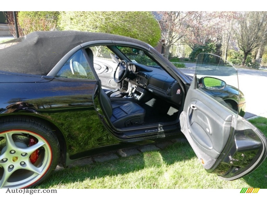 2003 911 Carrera 4 Cabriolet - Basalt Black Metallic / Black photo #10