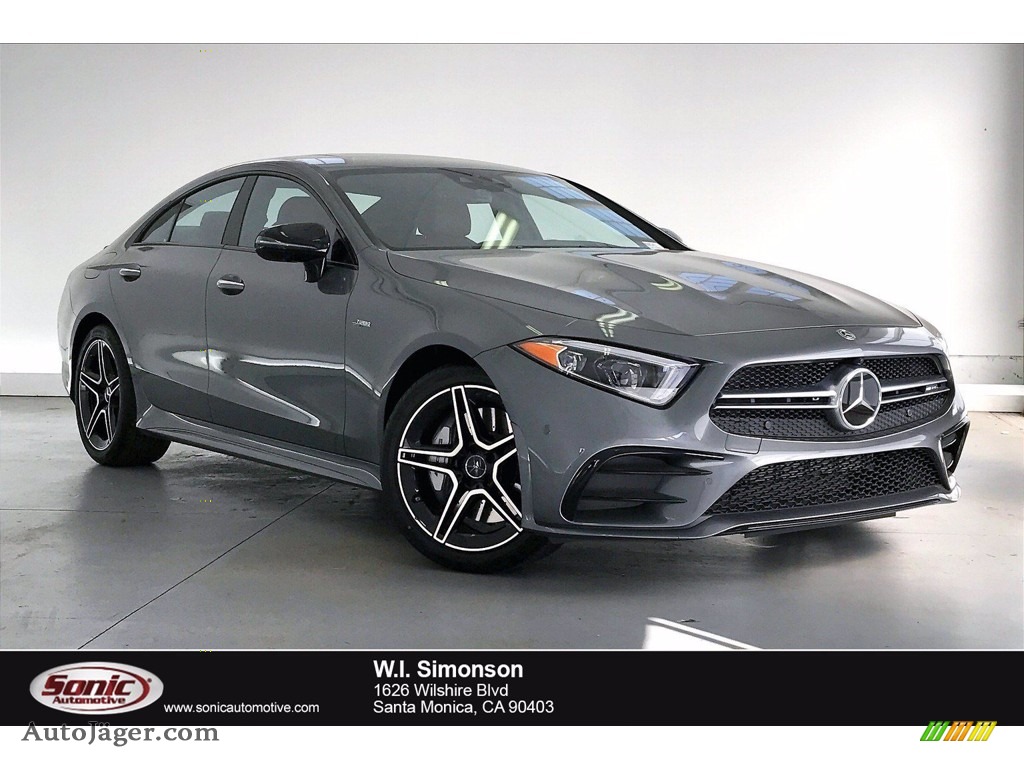 2021 CLS 53 AMG 4Matic Coupe - Selenite Gray Metallic / Bengal Red/Black photo #1