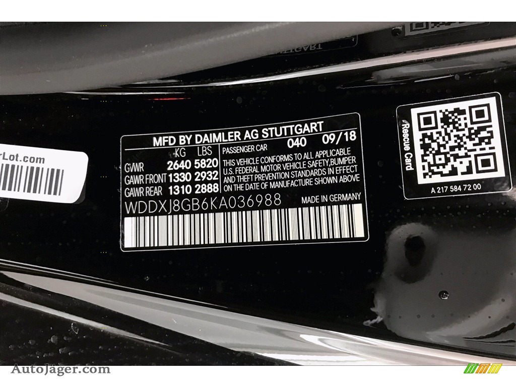 2019 S 560 4Matic Coupe - Black / Black photo #11