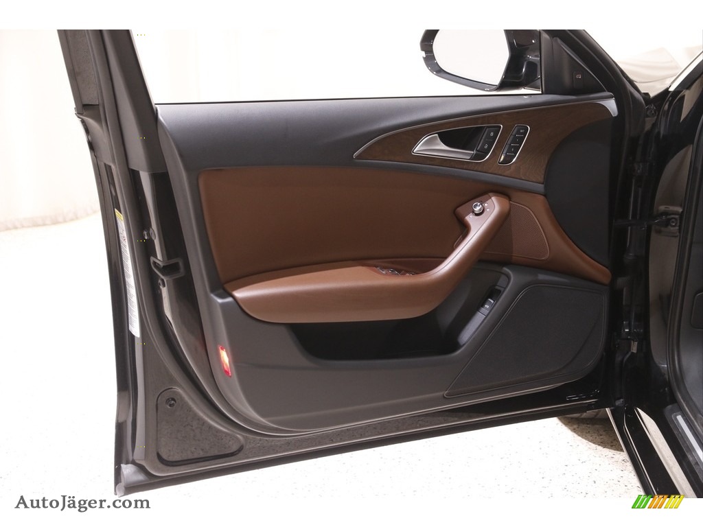 2014 A6 3.0T quattro Sedan - Phantom Black Pearl / Nougat Brown photo #4