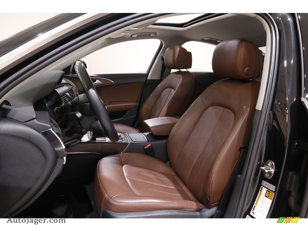 2014 A6 3.0T quattro Sedan - Phantom Black Pearl / Nougat Brown photo #5