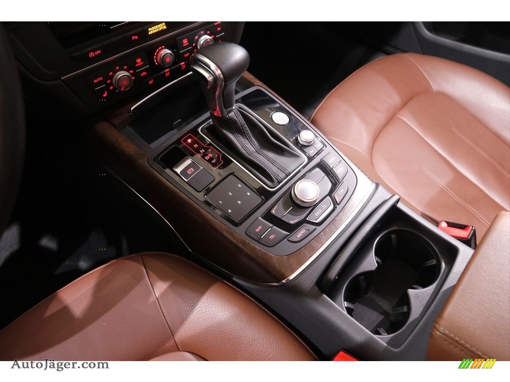 2014 A6 3.0T quattro Sedan - Phantom Black Pearl / Nougat Brown photo #16