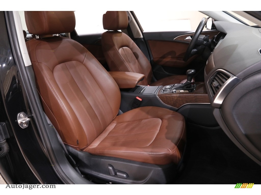 2014 A6 3.0T quattro Sedan - Phantom Black Pearl / Nougat Brown photo #18