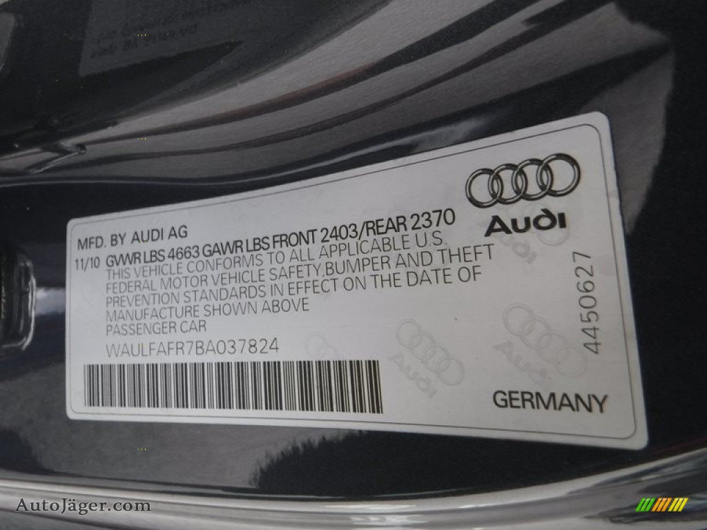 2011 A5 2.0T quattro Coupe - Meteor Grey Pearl Effect / Light Grey photo #29