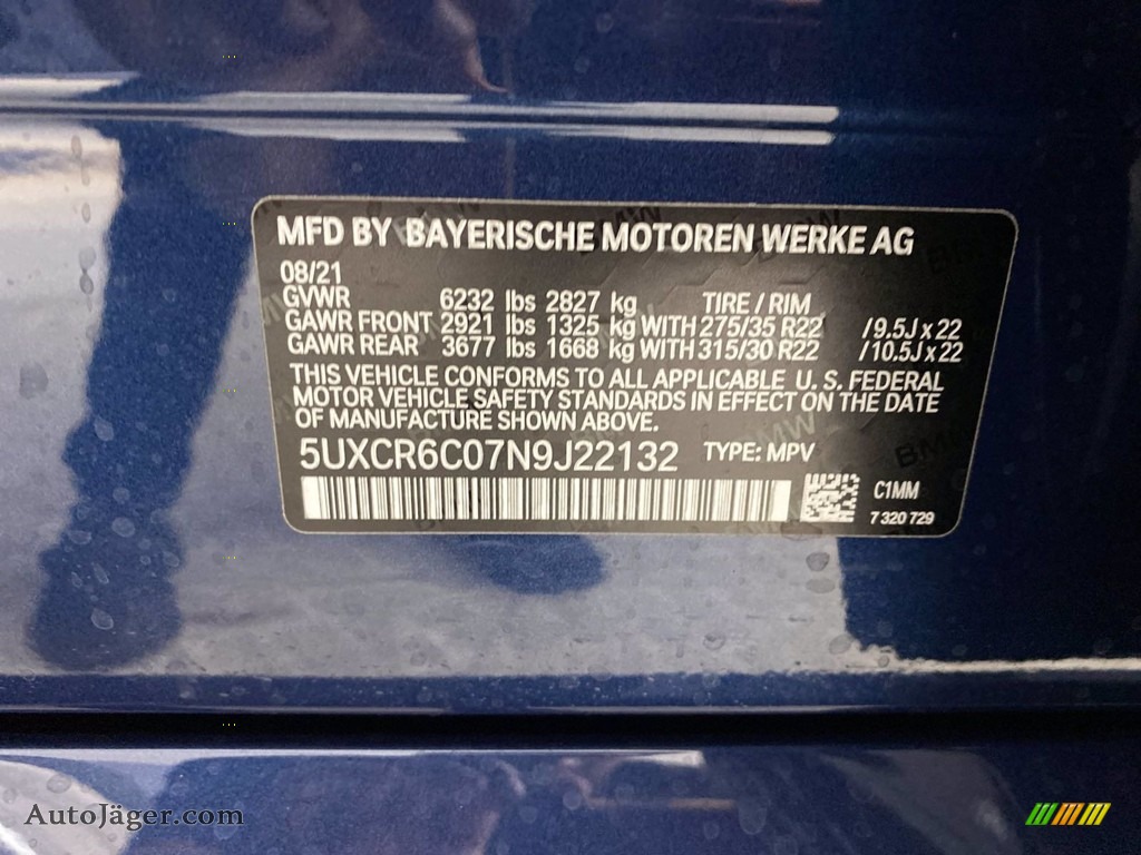2022 X5 xDrive40i - Phytonic Blue Metallic / Ivory White photo #26